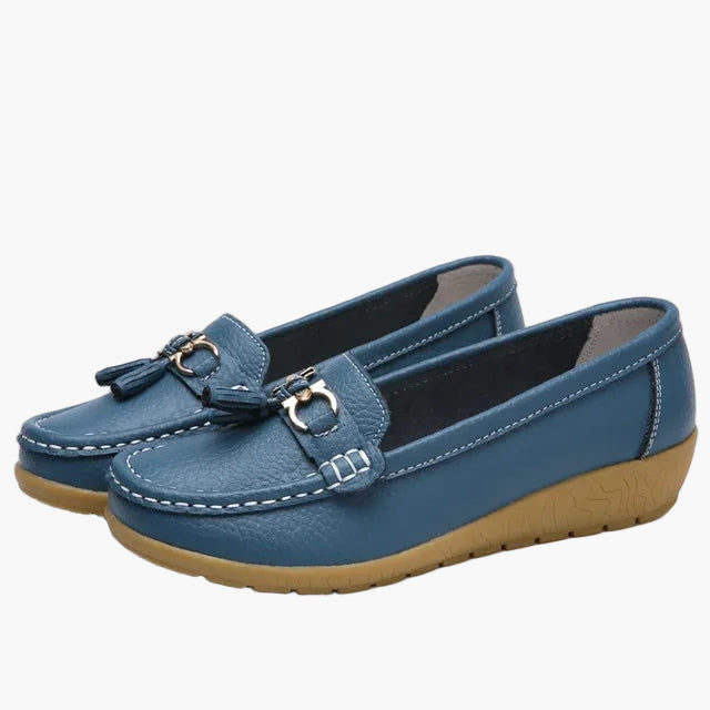 Women's Comfort Slip-On Loafers with Tassel Detail – Casual Orthopedic Walking Shoes