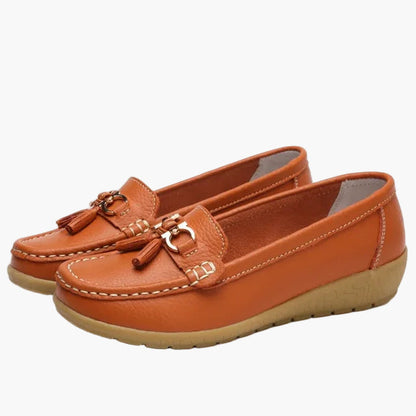 Women's Comfort Slip-On Loafers with Tassel Detail – Casual Orthopedic Walking Shoes