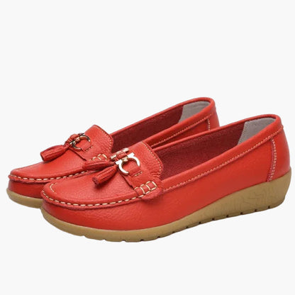 Women's Comfort Slip-On Loafers with Tassel Detail – Casual Orthopedic Walking Shoes