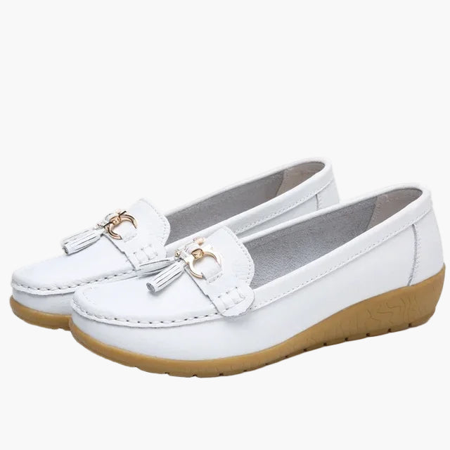 Women's Comfort Slip-On Loafers with Tassel Detail – Casual Orthopedic Walking Shoes