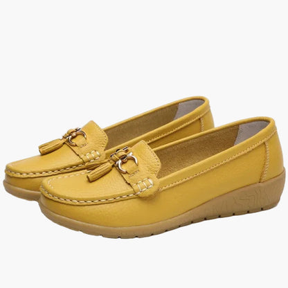Women's Comfort Slip-On Loafers with Tassel Detail – Casual Orthopedic Walking Shoes
