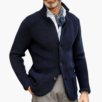 Men's Classic Knitted Cardigan Sweater for Casual and Business Wear