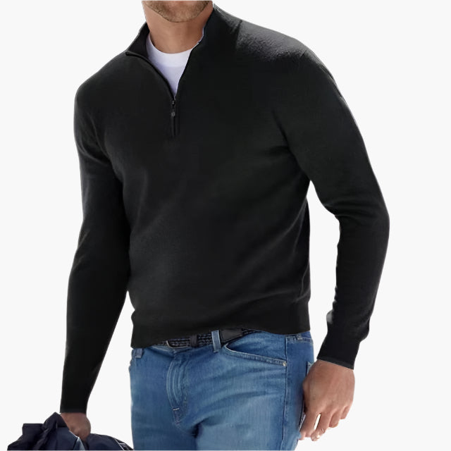 Men's Classic Quarter-Zip Sweater for Effortless Style and Comfort