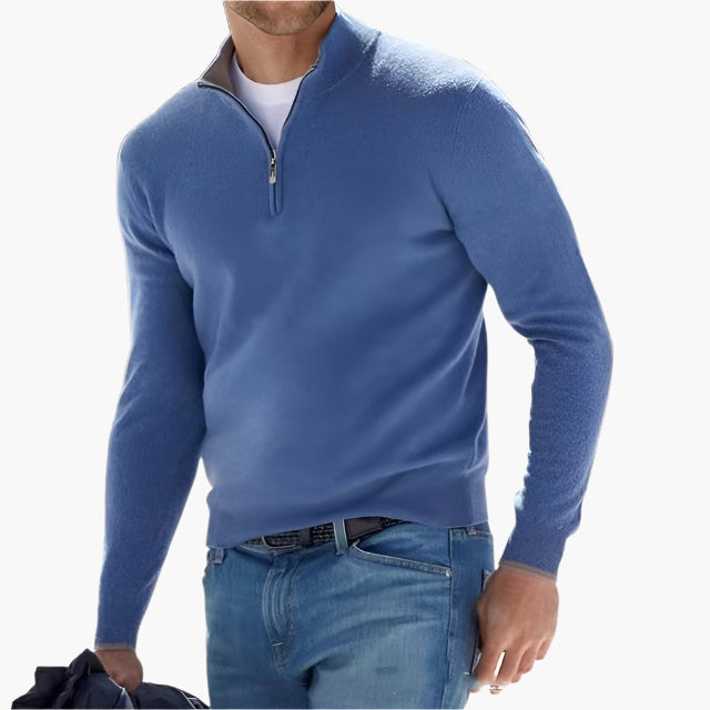 Men's Classic Quarter-Zip Sweater for Effortless Style and Comfort