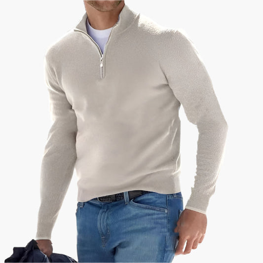 Men's Classic Quarter-Zip Sweater for Effortless Style and Comfort