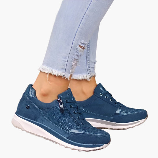 Women's Orthopedic Breathable Zipper Casual Sneakers for Everyday Comfort and Style