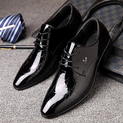 Men's Classic Pointed Toe Oxford Dress Shoes for Formal Events and Weddings
