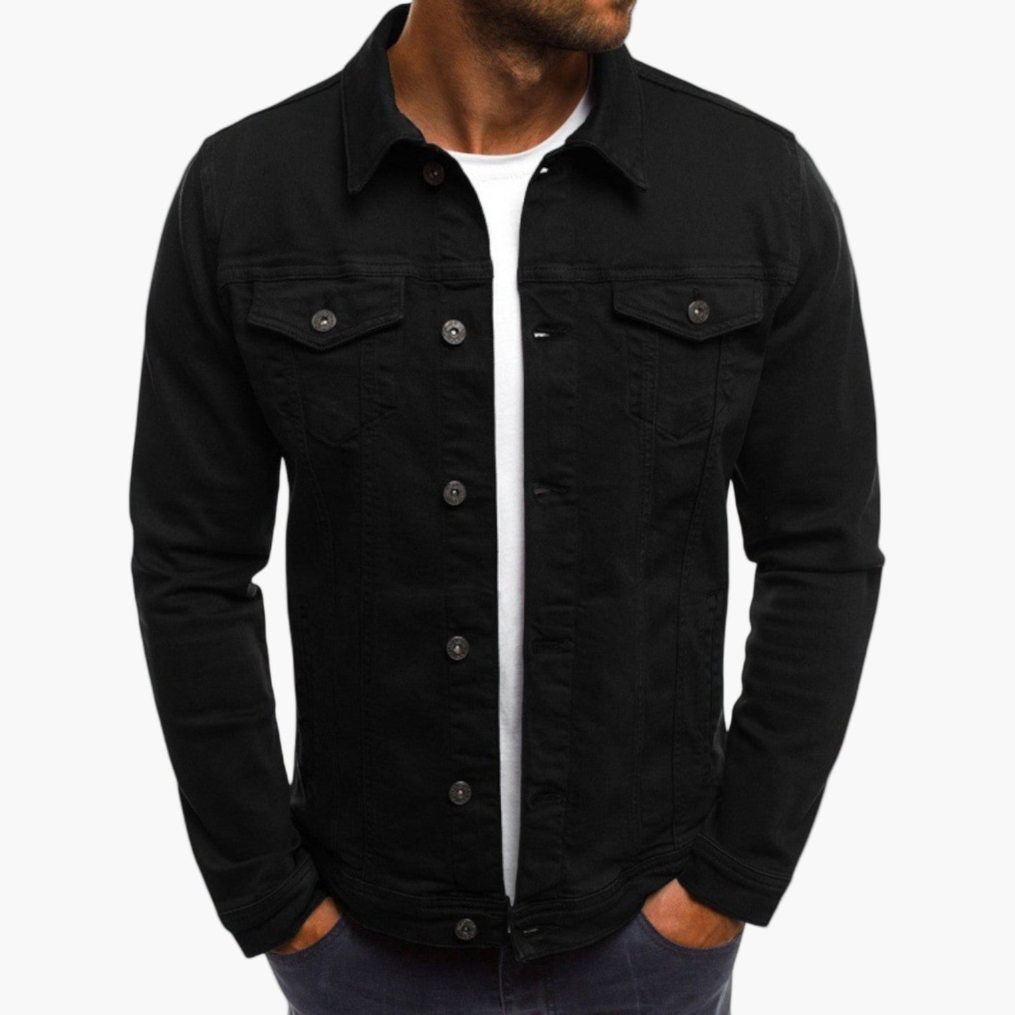 Men's Casual Slim Fit Denim Work Jacket – Everyday Layering Style
