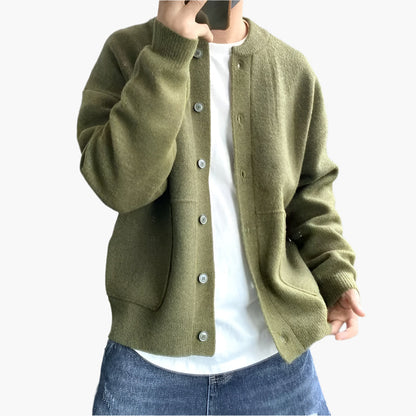 Men's Relaxed Fit Button Down Cardigan – Modern Casual Style