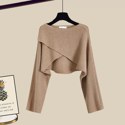 Women's 3-Piece Casual Long Sleeve Set – Relaxed Fit Loungewear Outfit for Home or Outings