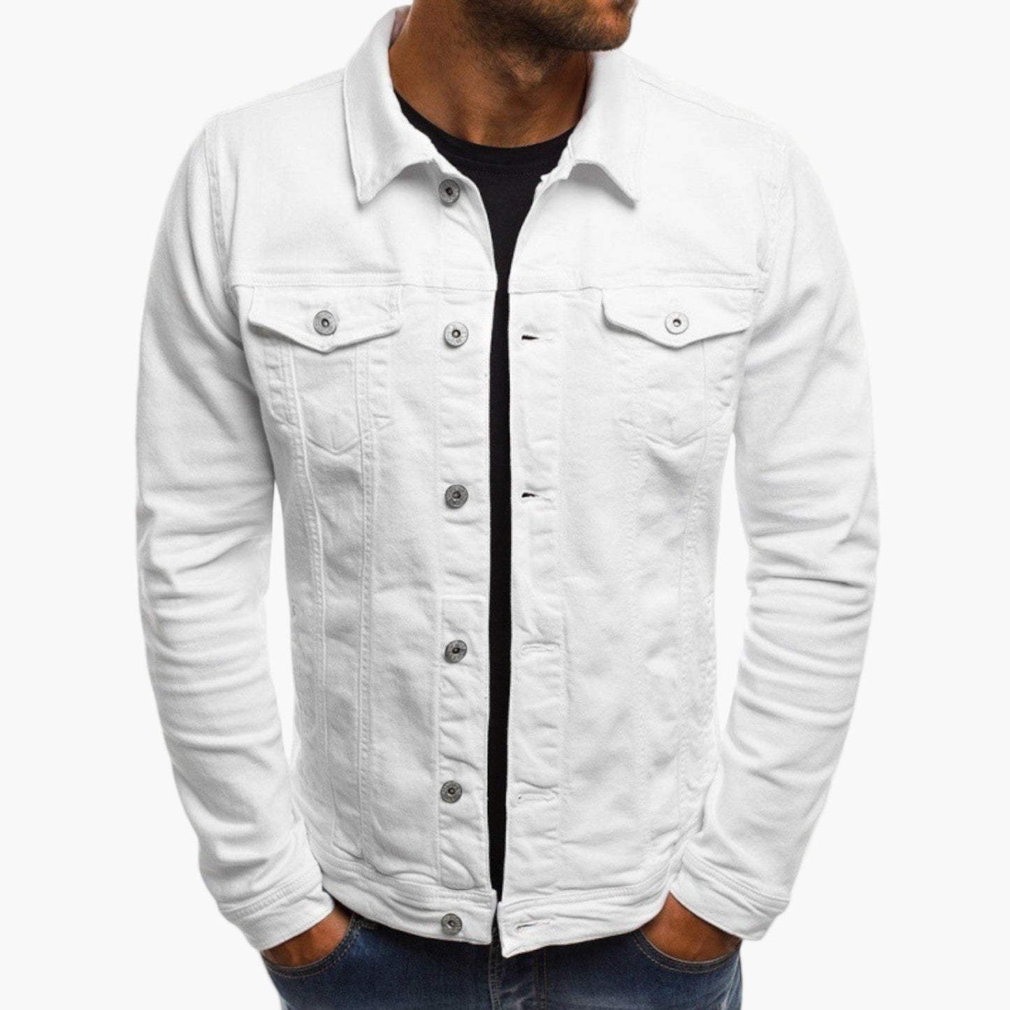 Men's Casual Slim Fit Denim Work Jacket – Everyday Layering Style