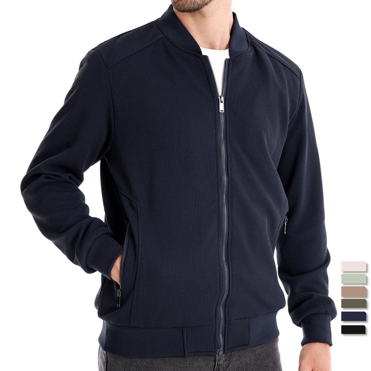 Men's Casual Bomber Jacket – Lightweight Stylish Everyday Outerwear