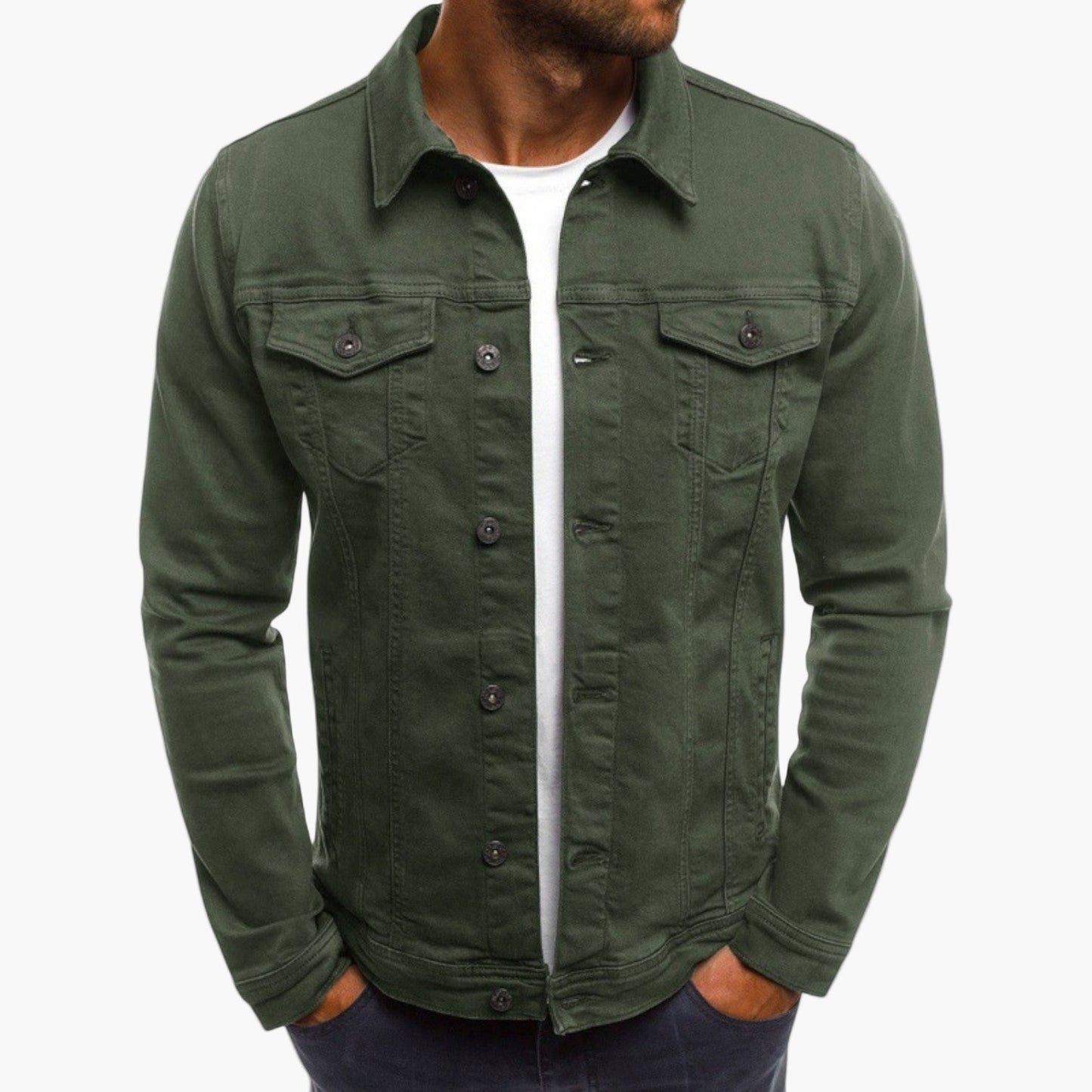 Men's Casual Slim Fit Denim Work Jacket – Everyday Layering Style