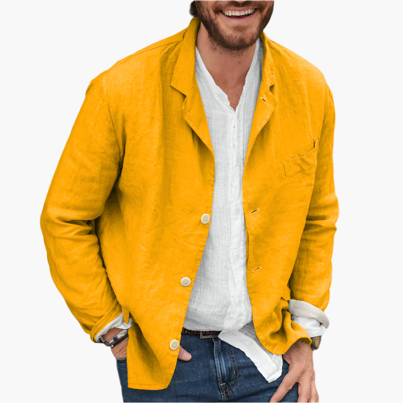 Men's Casual Linen Blazer | Lightweight Relaxed Fit for Everyday Style