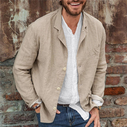 Men's Casual Linen Blazer | Lightweight Relaxed Fit for Everyday Style