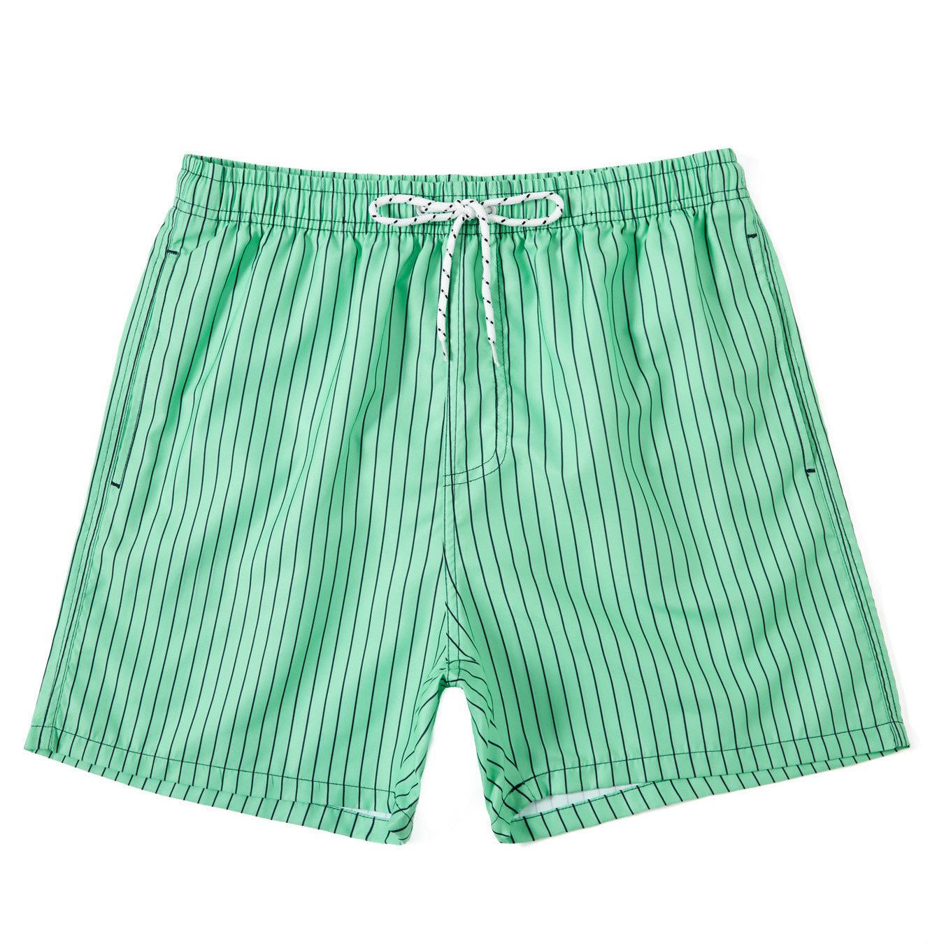 Men's Striped Casual Beach Shorts with Drawstring – Relaxed Fit Summer Swimwear