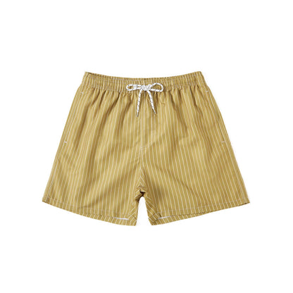 Men's Striped Casual Beach Shorts with Drawstring – Relaxed Fit Summer Swimwear
