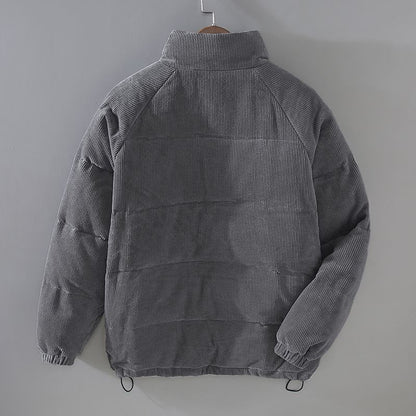 Men's Padded Winter Parka Jacket – Casual Hip-Hop Style, Warm Quilted Outerwear