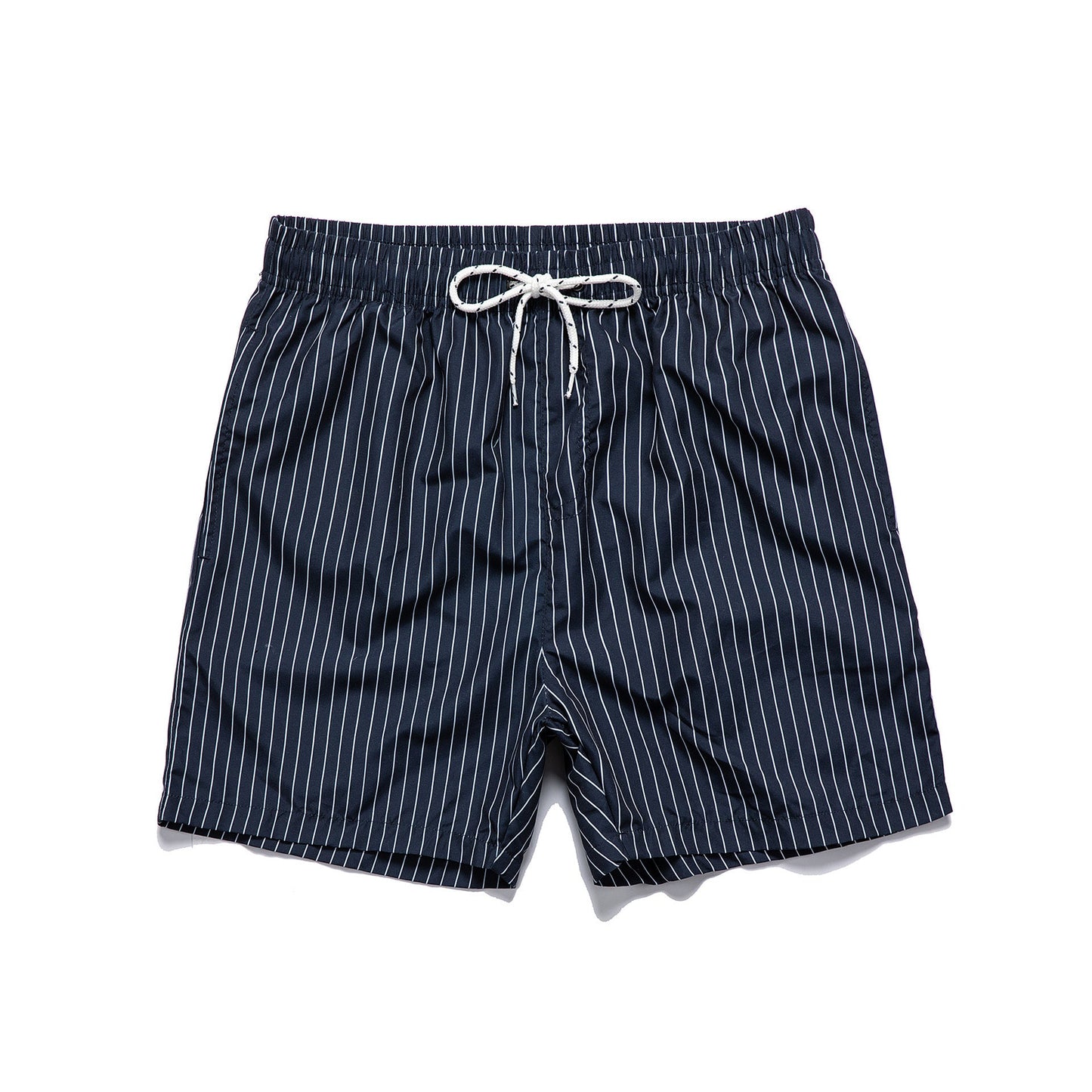 Men's Striped Casual Beach Shorts with Drawstring – Relaxed Fit Summer Swimwear