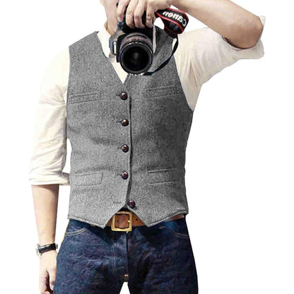 Men's Modern Classic Casual Dress Vest – Versatile Smart Layer for All Occasions