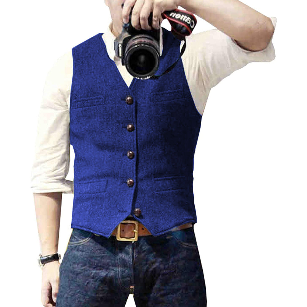Men's Modern Classic Casual Dress Vest – Versatile Smart Layer for All Occasions