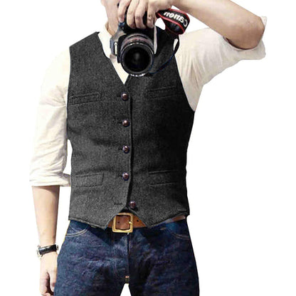 Men's Modern Classic Casual Dress Vest – Versatile Smart Layer for All Occasions