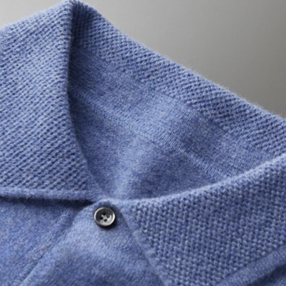 Men's Classic Vegan Wool Long Sleeve Polo Sweater – Timeless Everyday Style