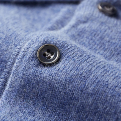 Men's Classic Vegan Wool Long Sleeve Polo Sweater – Timeless Everyday Style