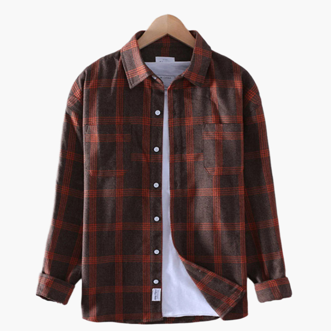 Men's Classic Checked Casual Button-Up Shirt - Timeless Style for Everyday Wear