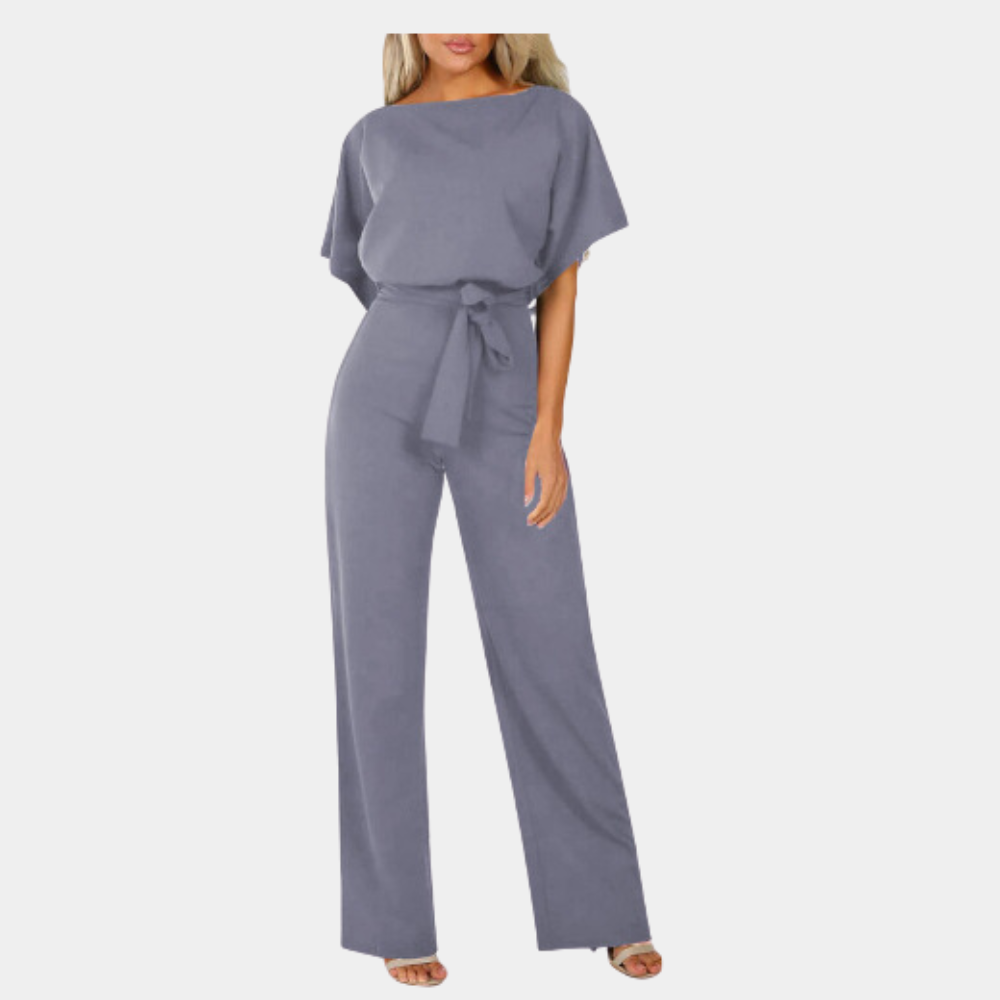 Women's Elegant Wide-Leg Belted Jumpsuit – Versatile & Stylish One-Piece Outfit for Any Occasion