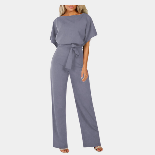 Women's Elegant Wide-Leg Belted Jumpsuit – Versatile & Stylish One-Piece Outfit for Any Occasion