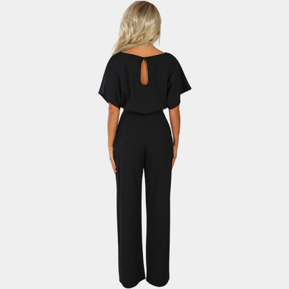 Women's Elegant Wide-Leg Belted Jumpsuit – Versatile & Stylish One-Piece Outfit for Any Occasion