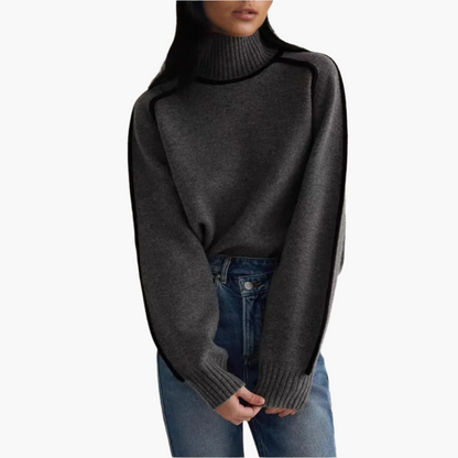Women's Modern Turtleneck Sweater – Elegant Loose Fit for Autumn and Winter