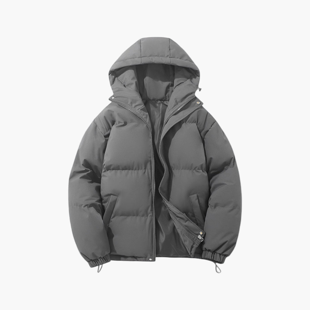 Men's Classic Winter Puffer Parka Jacket with Hood – Urban Casual Outdoor Warmth