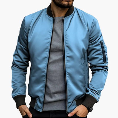 Men's Modern Lightweight Transitional Bomber Jacket – Stylish Everyday Outerwear