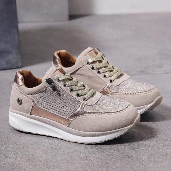 Women's Orthopedic Breathable Zipper Casual Sneakers for Everyday Comfort and Style