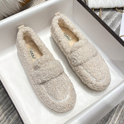 Women's Plush Indoor Loafer Slippers – Cozy Home Comfort and Non-Slip Style