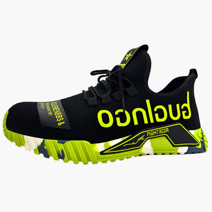 Men's Safety Work Sneakers – Lightweight Anti-Smash Steel Toe & Slip-Resistant Construction Shoes
