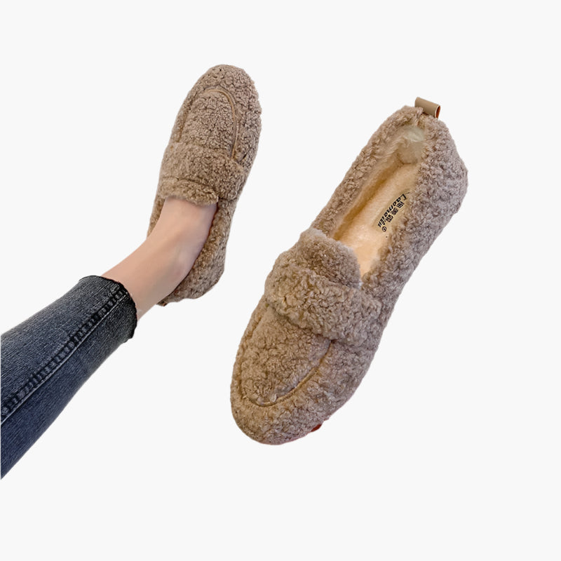 Women's Plush Indoor Loafer Slippers – Cozy Home Comfort and Non-Slip Style