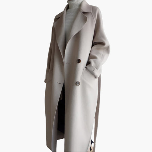 Women's Elegant Long Winter Overcoat Classic Style