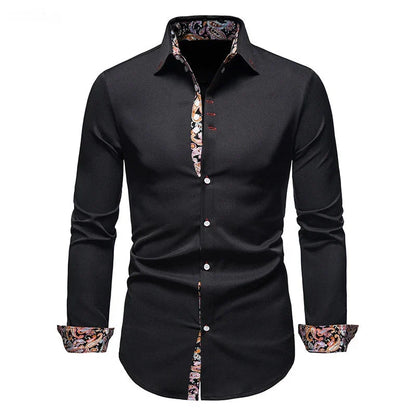 Sean – Men's Slim Fit Paisley Print Long Sleeve Shirt