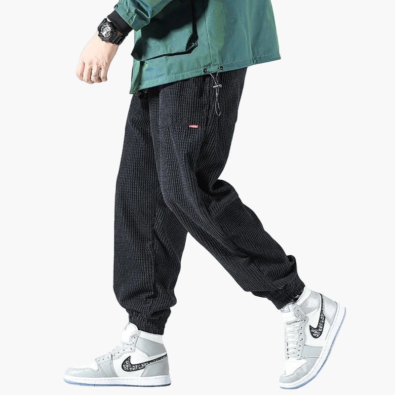 Men's Relaxed Fit Corduroy Sweatpants for Casual and Athletic Wear
