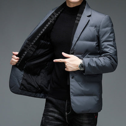Men's Modern Padded Blazer Jacket for Formal and Casual Wear
