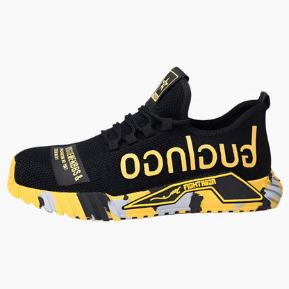 Men's Safety Work Sneakers – Lightweight Anti-Smash Steel Toe & Slip-Resistant Construction Shoes