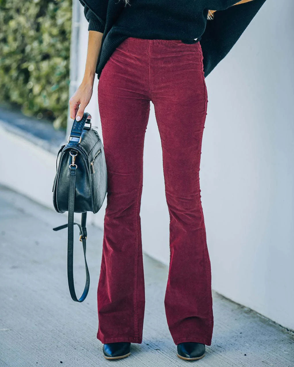 Women's Trendy High Waist Flare Pants – Fashionable Everyday Flared Trousers