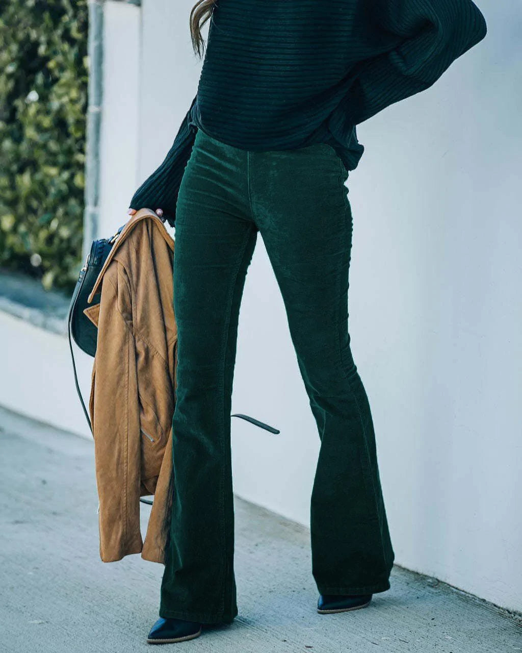 Women's Trendy High Waist Flare Pants – Fashionable Everyday Flared Trousers