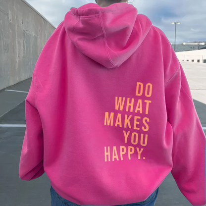 Women's Motivational Text Print Hooded Pullover Sweatshirt – Casual Outdoor Style
