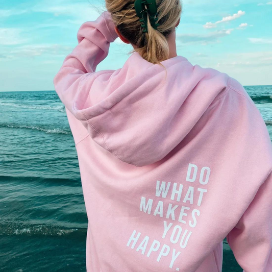 Women's Motivational Text Print Hooded Pullover Sweatshirt – Casual Outdoor Style
