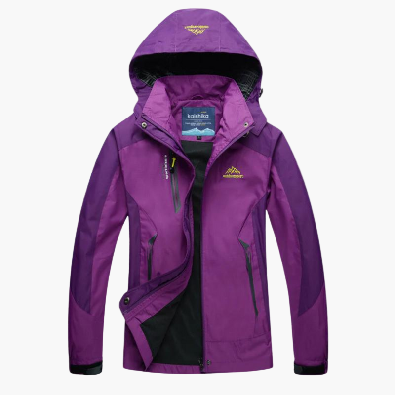 Women's Outdoor Waterproof Windbreaker Jacket – Lightweight Hiking & Camping Shell