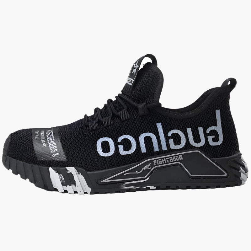Men's Safety Work Sneakers – Lightweight Anti-Smash Steel Toe & Slip-Resistant Construction Shoes
